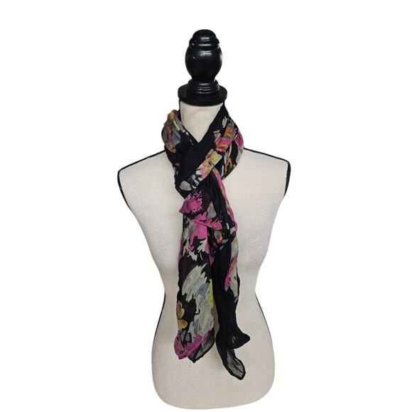 Womens Pashmina Wrap Dark Floral Scarf Shawl 70"x42" Whimsigoth Dark Cottage - Picture 2 of 2